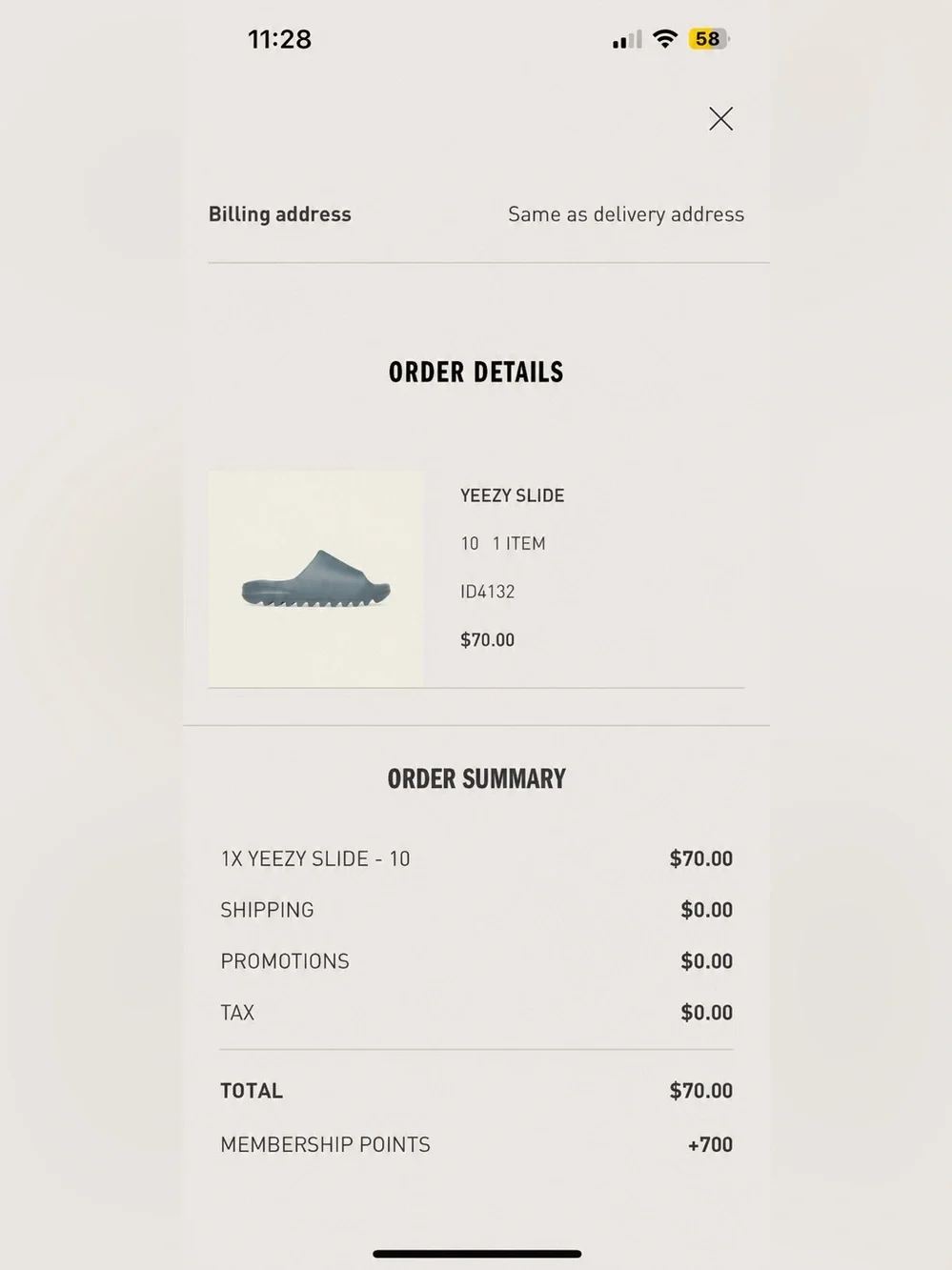 Yeezy slide size 10 granite - Picture 9 of 10
